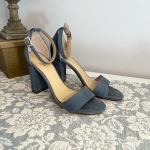 Ivanka Trump Denim Blue Block Heels